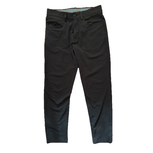 Haggar Active Series Mens 30x30 Slim Fit 5-Pocket Black Dress Pants - Picture 1 of 6